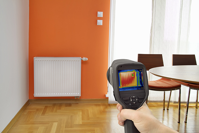 Thermal imaging water leak detection